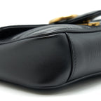 GUCCI GG MARMONT MINI BAG BLACK WITH GHW
