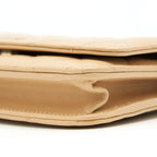 CHANEL CLASSIC WALLET ON CHAIN LAMBSKIN BEIGE LGHW（MICROCHIP）
