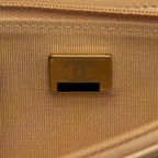 CHANEL CLASSIC WALLET ON CHAIN LAMBSKIN BEIGE LGHW（MICROCHIP）