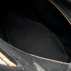 Prada Wicker Shopping Bag Canvas/Woven Tan/Black GHW