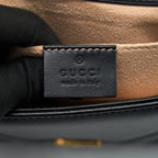 GUCCI GG MARMONT MINI BAG BLACK WITH GHW