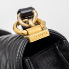 CHANEL SMALL BOY BAG CALFSKIN BLACK GHW