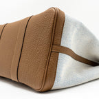 HERMES GARDEN PARTY 36 NEGONDA/CANVAS ECRU/ALEZAN/BLUE BILL SHW