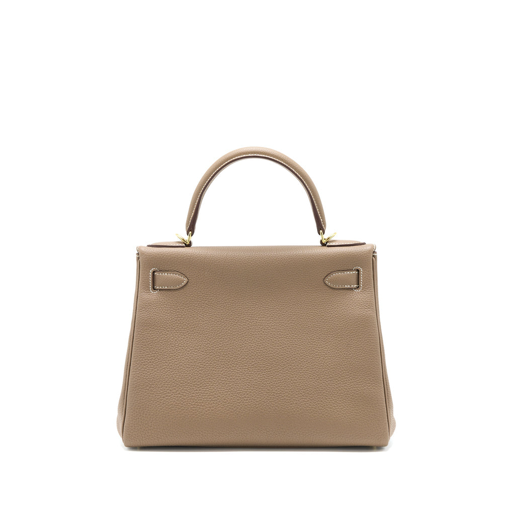 Hermes Kelly 28 Togo Etoupe GHW