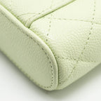 CHANEL MINI VERTICAL VANITY WITH CHAIN CAVIAR LIGHT GREEN LGHW