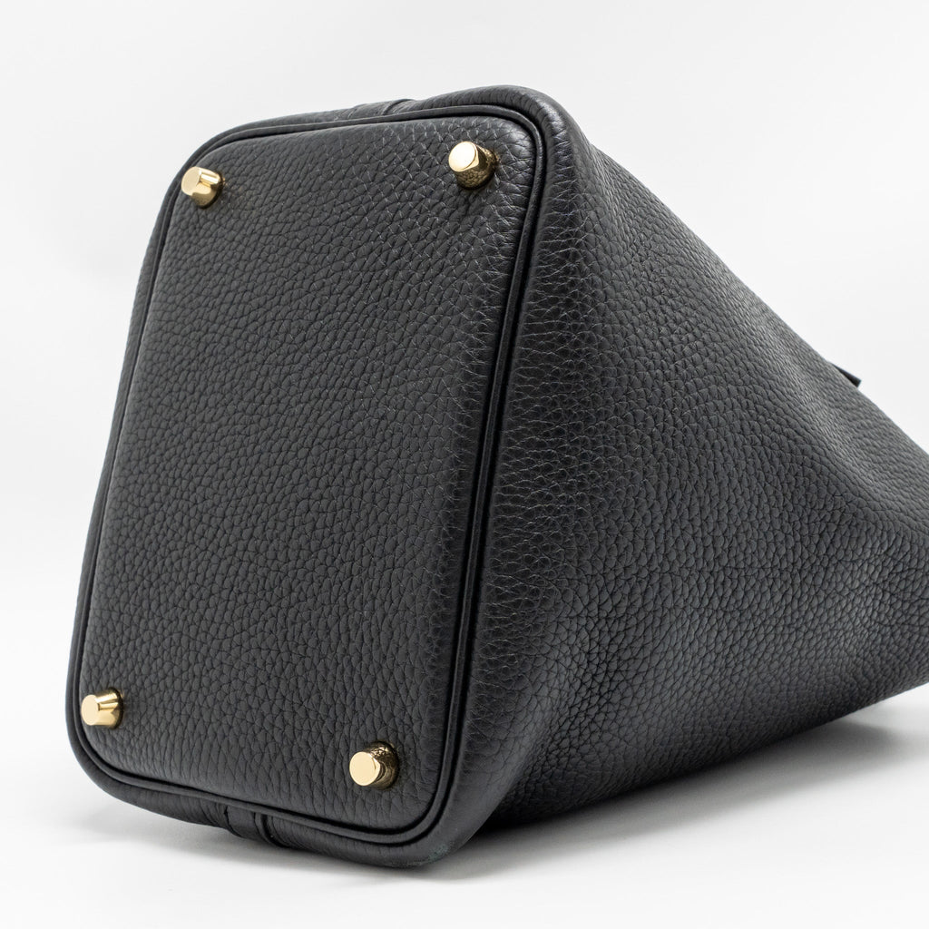HERMES Picotin 18 Lock Bag Clemence Black GHW