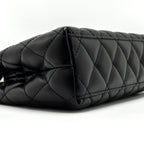 CHANEL 23K MINI SHOPPING BAG CALFSKIN BLACK BRUSHED GHW(MICROCHIP)
