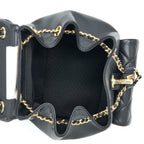 CHANEL 23C DUMA MINI BACKPACK CALFSKIN BLACK LGHW (MICROCHIP)