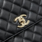 CHANEL LARGE COCO HANDLE CAVIAR BLACK LGHW (MICROCHIP)