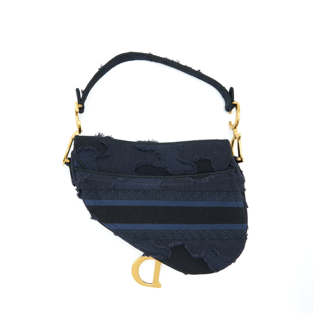 DIOR MEDIUM SADDLE BAG LIMITED EDITION NAVY GHW