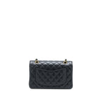 CHANEL SMALL CLASSIC FLAP BAG CAVIAR BLACK GHW (MICROCHIP)