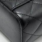 CHANEL PEARL CRUSH MINI VANITY CASE LAMBSKIN BLACK GHW