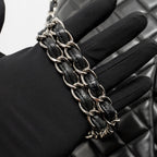 CHANEL MAXI CLASSIC DOUBLE FLAP BAG LAMBSKIN BLACK SHW