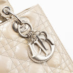 DIOR MEDIUM LADY DIOR PATENT LIGHT GREY SHW