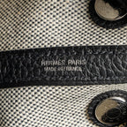 HERMES NEO GARDEN PARTY 23 NEGONDA/CANVAS ECRU/NOIR SHW