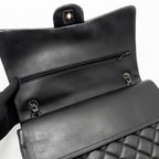 CHANEL MAXI CLASSIC DOUBLE FLAP BAG LAMBSKIN BLACK SHW