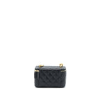 CHANEL 23P COCO LOVE LONG VANITY CAVIAR BLACK BRUSHED GHW (MICROCHIP)
