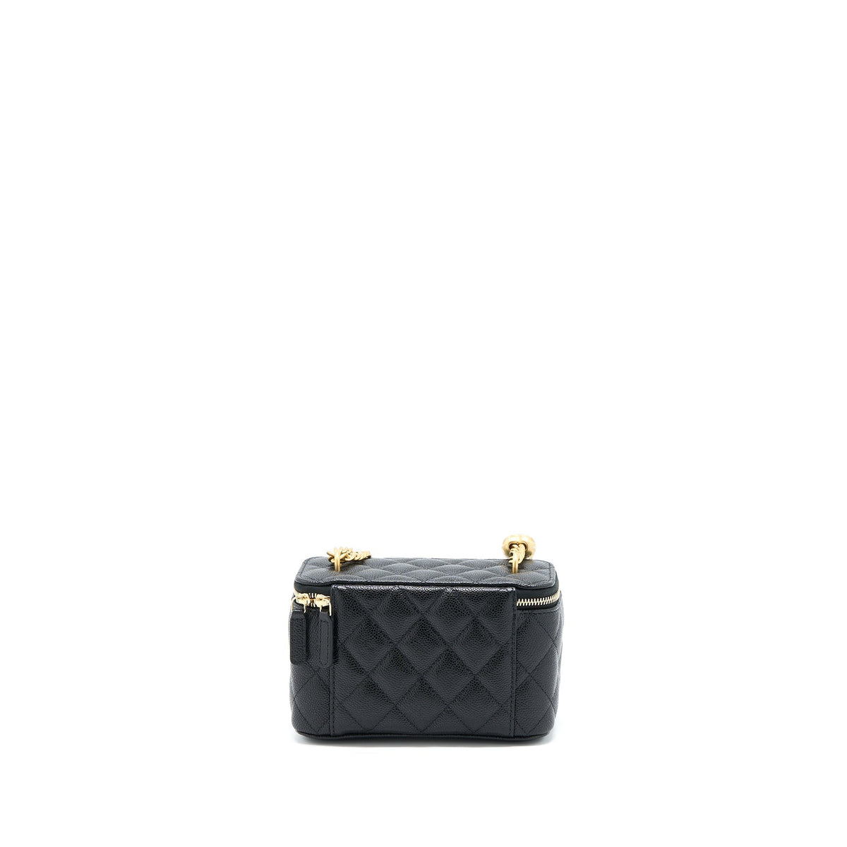 CHANEL 23P COCO LOVE LONG VANITY CAVIAR BLACK BRUSHED GHW (MICROCHIP)