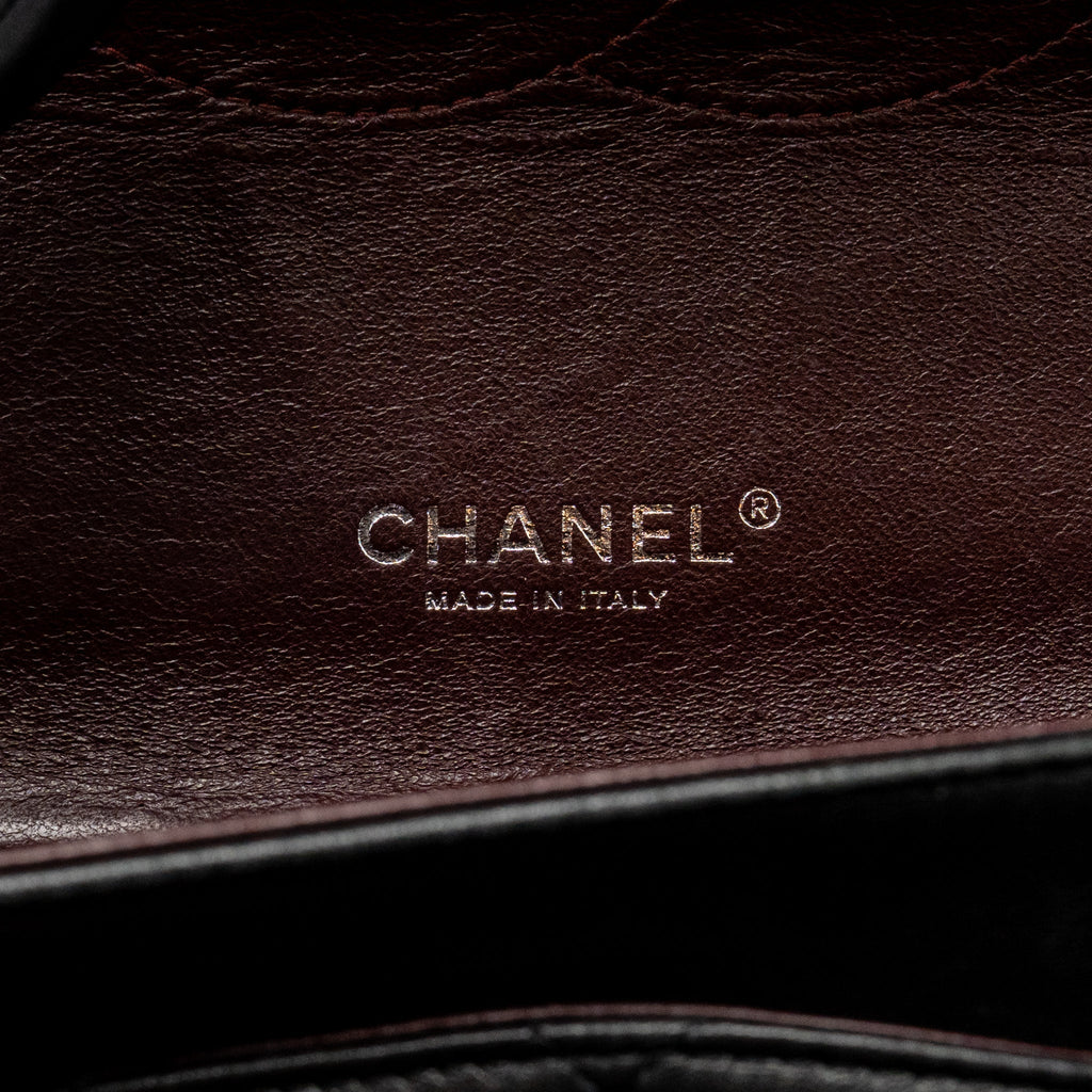 CHANEL MAXI CLASSIC DOUBLE FLAP BAG LAMBSKIN BLACK SHW