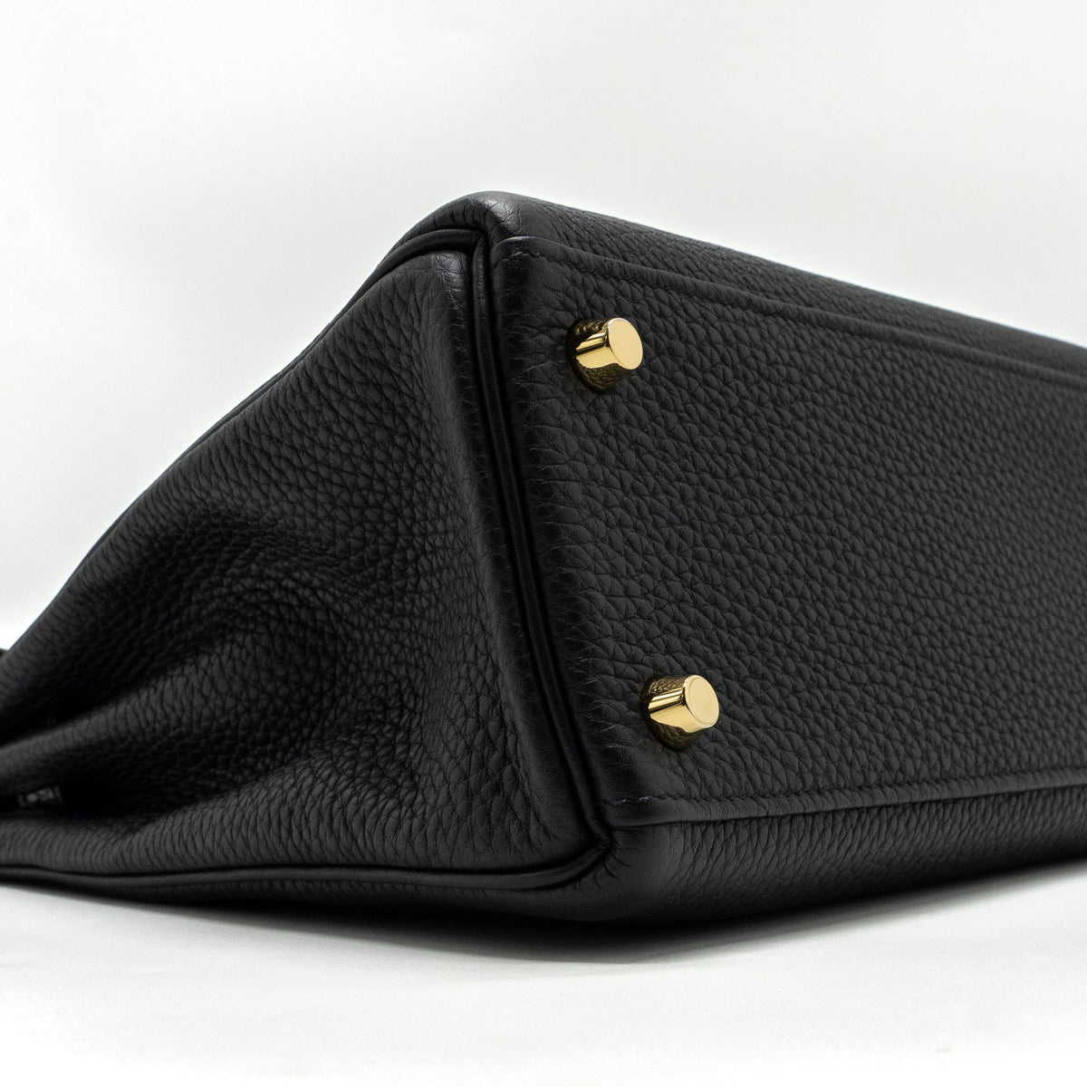 HERMES TOUCH KELLY 25 TOGO / LIZARD BLACK GHW