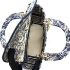 DIOR MEDIUM LADY DIOR D-LITE BAG NAVY GHW
