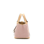 HERMES PICOTIN 18 LOCK BAG LUCKY DAISY SWIFT CHAI/ROSE/BLANC SHW