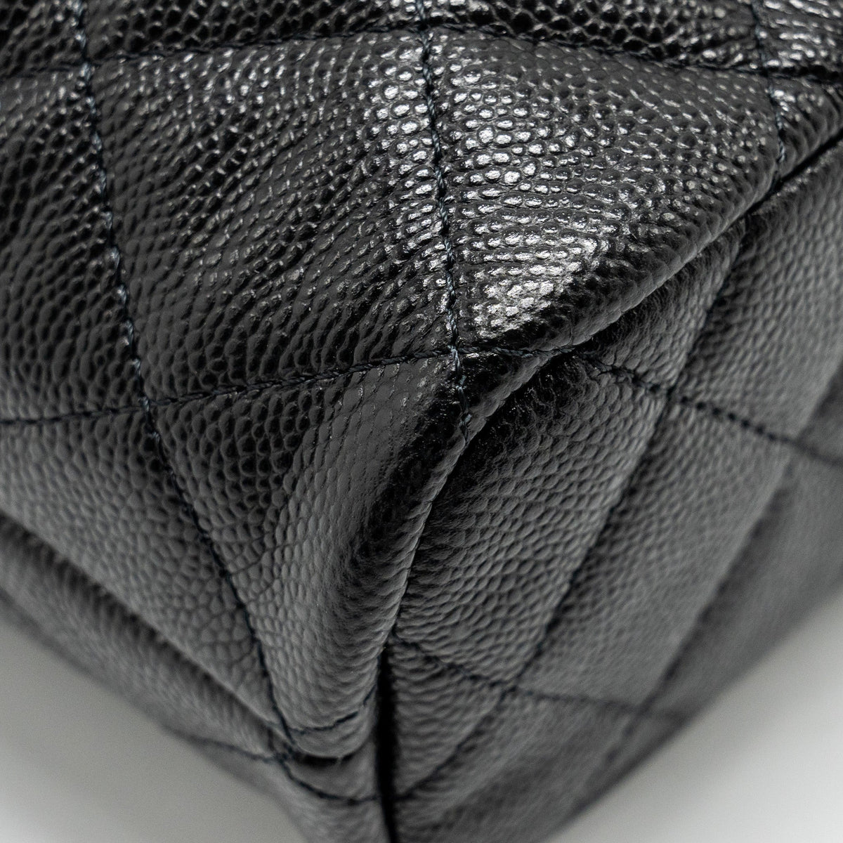 CHANEL 25C QUILTED HOBO BAG CAVIAR BLACK GHW (MICROCHIP)
