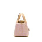 HERMES PICOTIN 18 LOCK BAG LUCKY DAISY SWIFT CHAI/ROSE/BLANC SHW