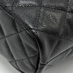 CHANEL 25C QUILTED HOBO BAG CAVIAR BLACK GHW (MICROCHIP)