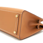 HERMES BIRKIN 25 SELLIER GOLD WITH GHW EPSOM LEATHER