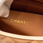 CHANEL MINI RECTANGULAR FLAP BAG LAMBSKIN BEIGE LGHW (MICROCHIP)