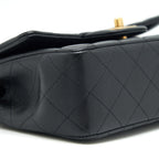 CHANEL TOP HANDLE RECTANGULAR FLAP BAG LAMBSKIN GHW