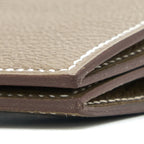 HERMES BEARN MINI WALLET MYSORE GOATSKIN ETOUPE GHW
