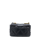 CHANEL SMALL 19 BAG GOATSKIN BLACK MULTICOLOUR HARDWARE