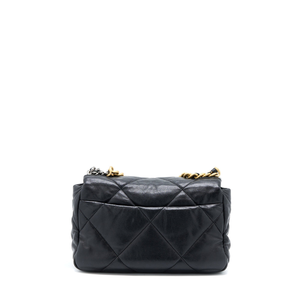 CHANEL SMALL 19 BAG GOATSKIN BLACK MULTICOLOUR HARDWARE