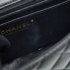 CHANEL TOP HANDLE RECTANGULAR FLAP BAG LAMBSKIN GHW