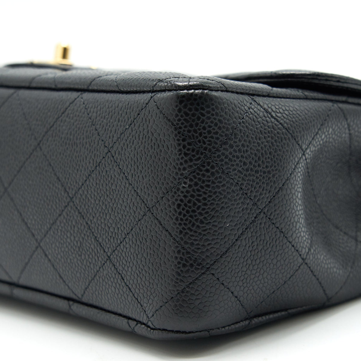 CHANEL CLASSIC JUMBO SINGLE FLAP BAG BLACK CAVIER GHW