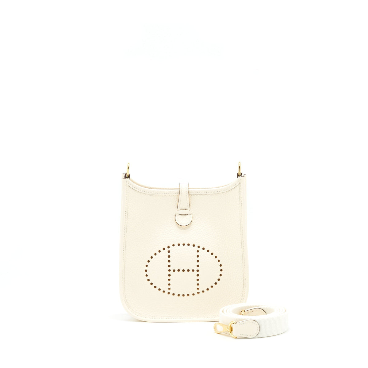 Hermes Mini Evelyne Nata GHW