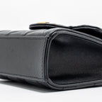 CHANEL 22B TOP HANDLE MINI FLAP CLUTCH LAMBSKIN BLACK GHW (MICROCHIP)
