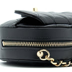 CHANEL 22S SMALL HEART BAG LAMBSKIN BLACK LGHW