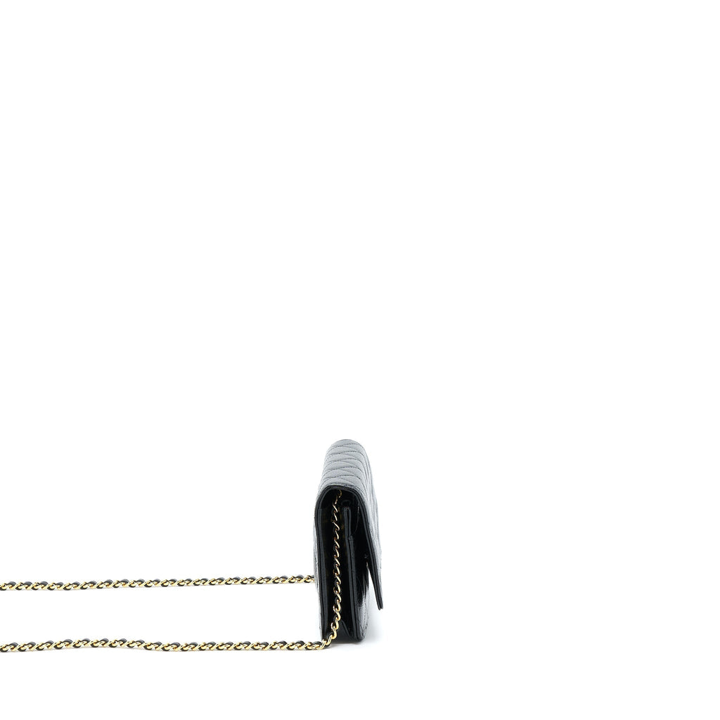 CHANEL CLASSIC WALLET ON CHAIN CAVIAR BLACK GHW