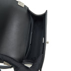 CHANEL SMALL BOY CALFSKIN BLACK RUTHENIUM SLIVER HARDWARE