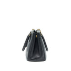 PRADA SMALL SAFFIANO LEATHER TOTE BAG BLACK GHW