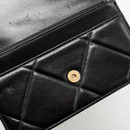 CHANEL 19 WALLET ON CHAIN LAMBSKIN BLACK MULTICOLOUR HARDWARE