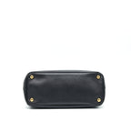 PRADA SMALL SAFFIANO LEATHER TOTE BAG BLACK GHW