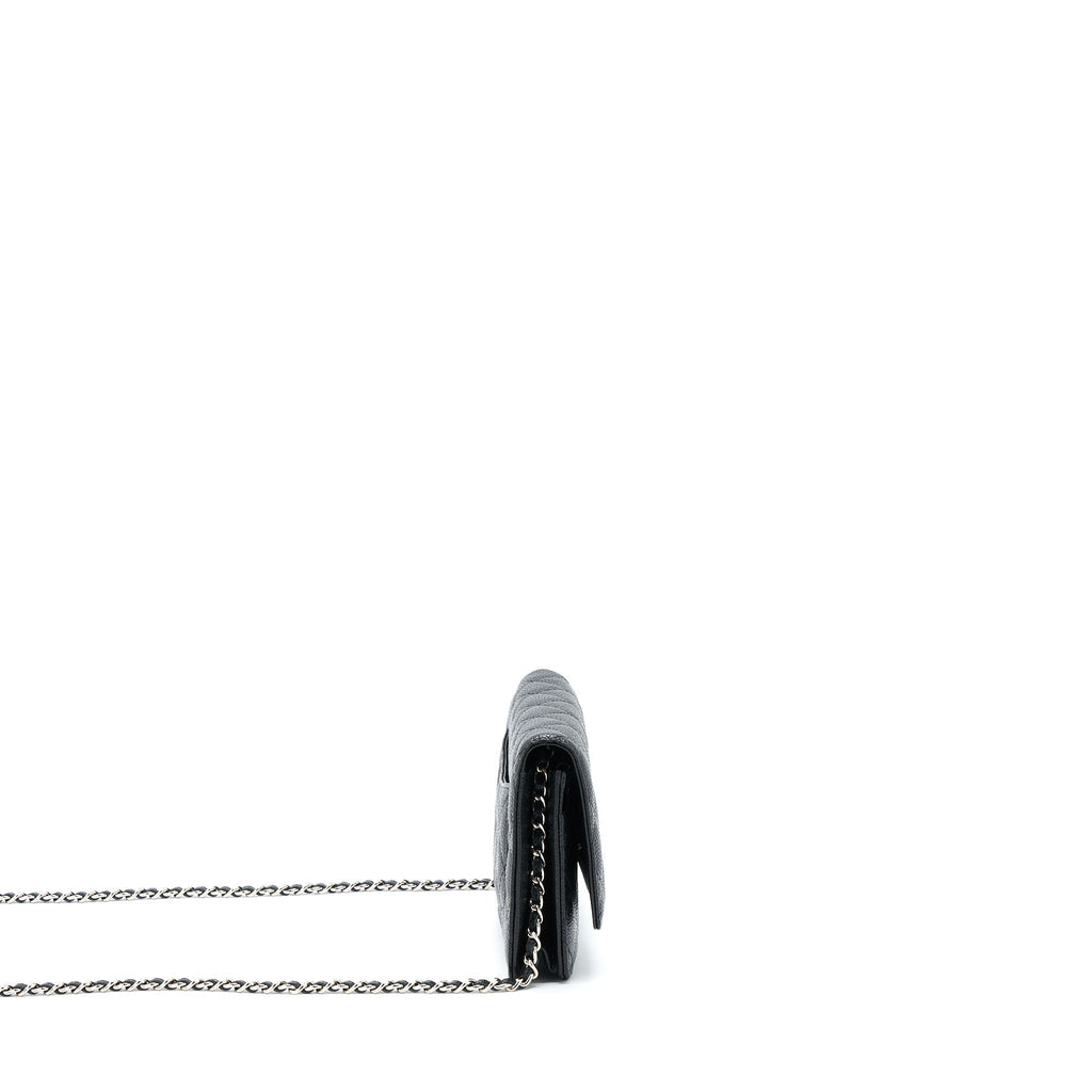 CHANEL CLASSIC WALLET ON CHAIN CAVIAR BLACK SHW