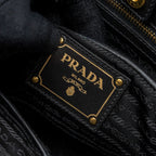 PRADA TOTE BAG NYLON / LEATHER BLACK GHW