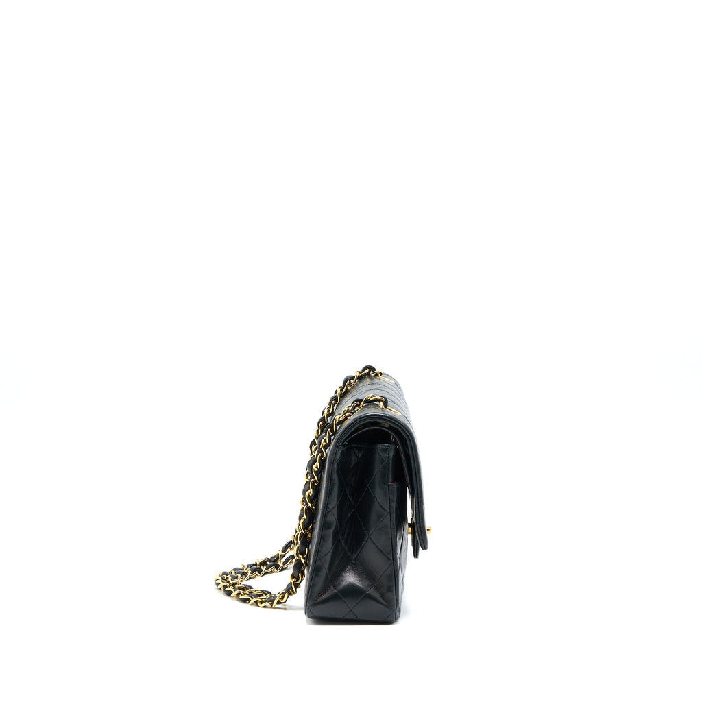 CHANEL VINTAGE FLAP BAG LAMBSKIN BLACK GHW