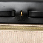 HERMES HERBAG 31 ZIP BAG TOLIE H BERLINE CANVAS/VACHE HUNTER LICHEN/ECRU-BEIGE/BLACK GHW