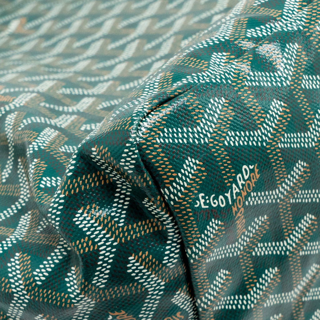 Goyard SAINT LOUIS GM TOTE BAG GOYARDINE CANVAS / CALFSKIN Green